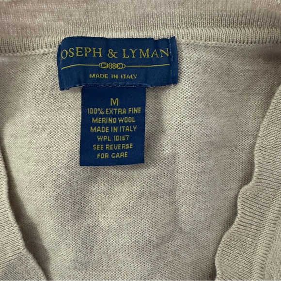 Joseph & Lyman Mens Extra Fine Merino Wool Pullover Knit Sweater - Picture 5 of 5